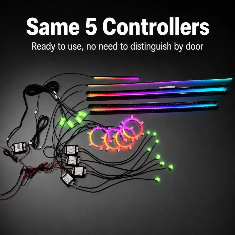 차량용 앰비언트 조명 키트, 18가지 색상, RGB L - Door Handle 리뷰 및 가격