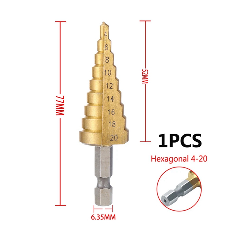 4-20mm HSS 직선 홈 스텝 드릴 비트 목재 금속 - Drill Bits 리뷰 및 가격