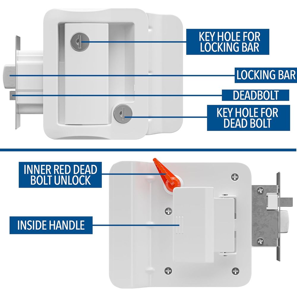 RV 도어락 교체용 패들 데드볼트, 캠핑카 도어 핸들  - Door Lock 리뷰 및 가격