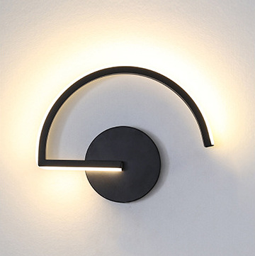 현대적인 북유럽 LED 벽등, 미니멀리스트 블랙 기하학 - Light Switch 리뷰 및 가격