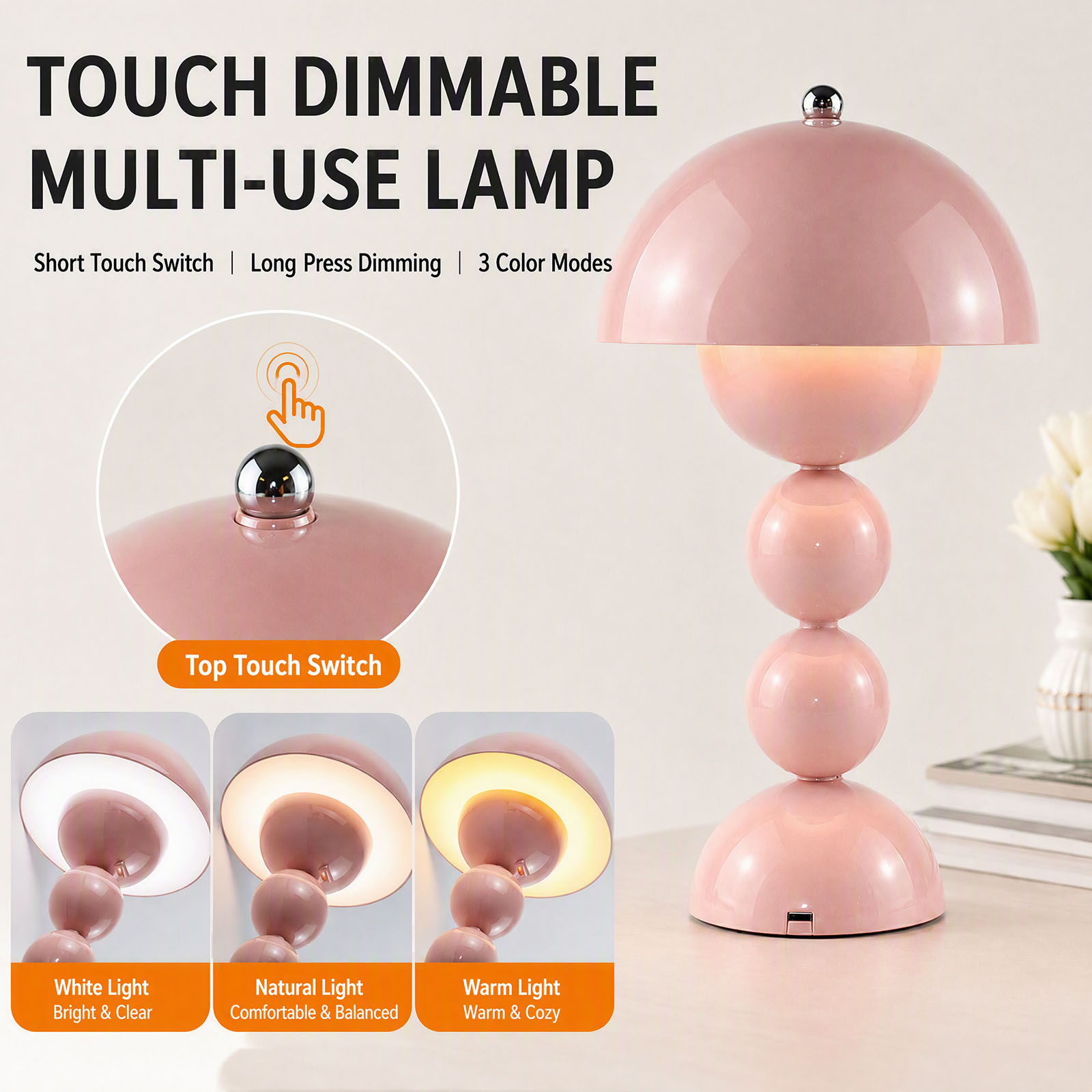 USB 버섯 모양 LED 테이블 램프, 3가지 색상 모 - Light Switch 리뷰 및 가격