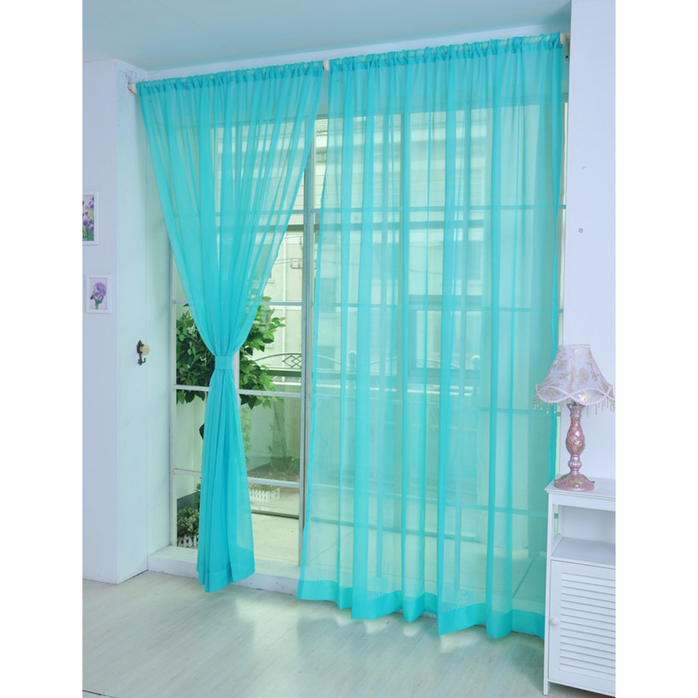 투명한 쉬어 소재의 창문 커튼, 침실 또는 거실 창문에 - Curtain Rods 리뷰 및 가격