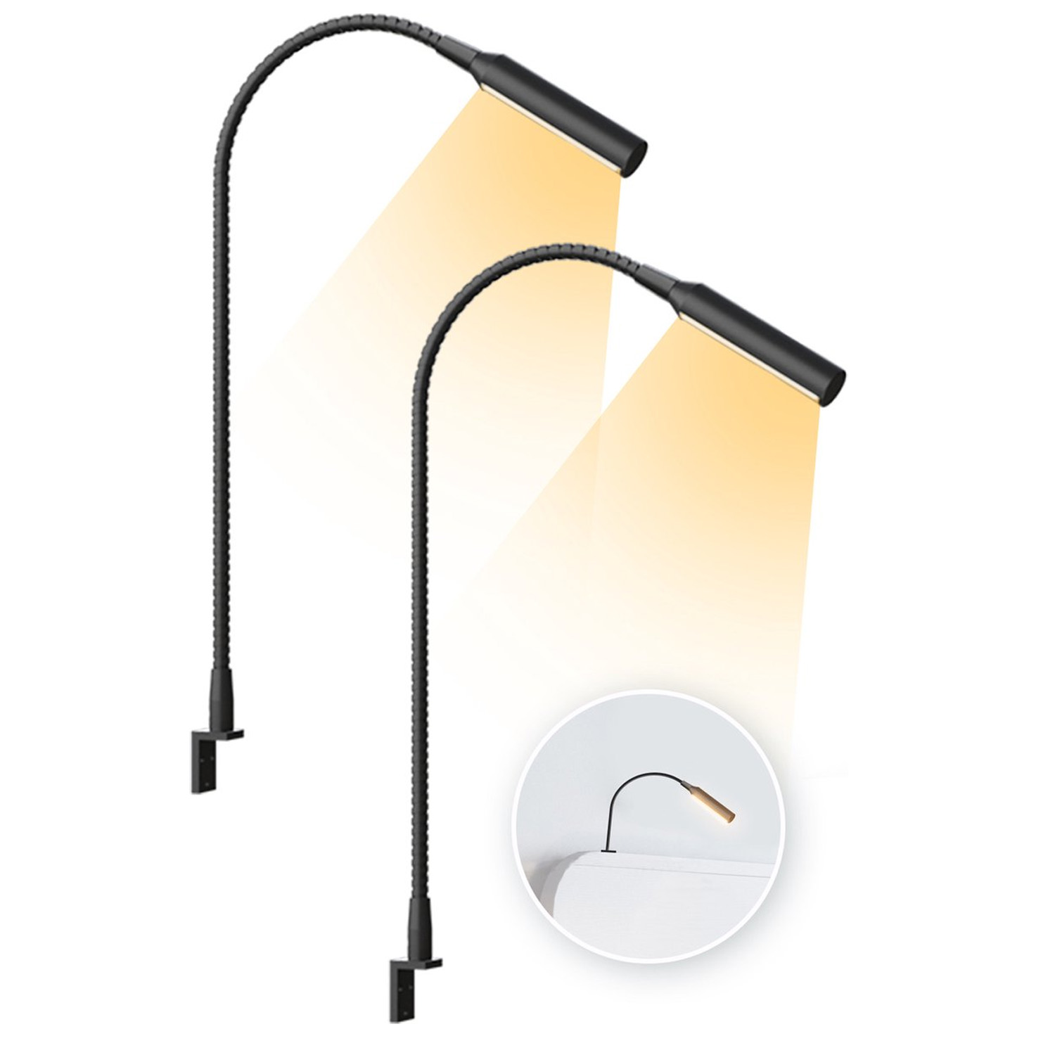 조광 기능이 있는 LED 독서용 조명 2개, 터치식 L - Light Switch 리뷰 및 가격