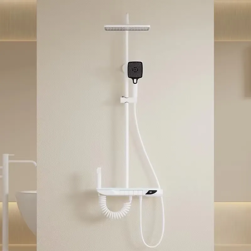 스마트 디지털 온도조절 샤워 세트 황동 피아노 키 욕실 - Faucet 리뷰 및 가격